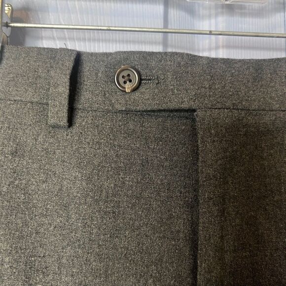 Chaps Dress Pant Trousers Dark Gray Flat Front Mens Size 38/29 Career Wear - Picture 6 of 8